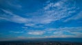 Late Afternoon Sun With Partly Cloudy Blue Sky Over Farm Countryside Background Royalty Free Stock Photo