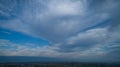 Late Afternoon Sun With Partly Cloudy Blue Sky Over Farm Countryside Background Royalty Free Stock Photo