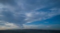 Late Afternoon Sun With Partly Cloudy Blue Sky Over Farm Countryside Background Royalty Free Stock Photo