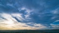 Late Afternoon Sun With Partly Cloudy Blue Sky Over Farm Countryside Background Royalty Free Stock Photo