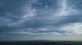 Late Afternoon Sun With Partly Cloudy Blue Sky Over Farm Countryside Background Royalty Free Stock Photo