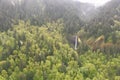 Aerial View of Latourell Falls in Northern Oregon