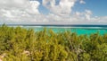 Aerial view of Le Morne Beach and Forest in beautiful Mauritius Island