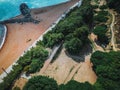 Aerial view of the Leas Cliff Hall and coast in Folkestone, United Kingdom Royalty Free Stock Photo