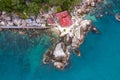 Aerial view of Leela Beach in koh Phangan, Thailand