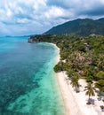 Aerial view of Leela Beach in koh Phangan, Thailand