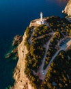 aerial view of lefkada lighthouse Royalty Free Stock Photo