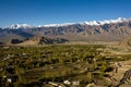 An aerial view of Leh Valley, Ladakh, Jammu and Kashmir, India Royalty Free Stock Photo
