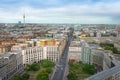 Aerial view of Leipziger Platz Octogonal Square and Berlin Skyline - Berlin, Germany