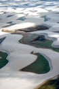 Aerial view of Lencois Maranhenses National Park, Brazil Royalty Free Stock Photo