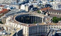 Aerial view of Les Echelles du Baroque from Ricardo Bofill in Paris, France Royalty Free Stock Photo