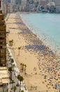 Aerial view of Levante`s beach in Benidorm, Alicante, Spain Royalty Free Stock Photo