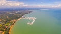 Aerial view of the Lexis Hibiscus Hotel Port Dickson, off the Malaysia coast Royalty Free Stock Photo