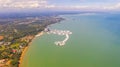 Aerial view of the Lexis Hibiscus Hotel Port Dickson, off the Malaysia coast Royalty Free Stock Photo