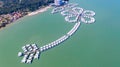 Aerial view of the Lexis Hibiscus Hotel Port Dickson, off the Malaysia coast Royalty Free Stock Photo