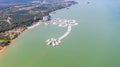 Aerial view of the Lexis Hibiscus Hotel Port Dickson, off the Malaysia coast Royalty Free Stock Photo