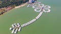 Aerial view of the Lexis Hibiscus Hotel Port Dickson Royalty Free Stock Photo