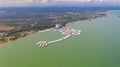 Aerial view of the Lexis Hibiscus Hotel Port Dickson Royalty Free Stock Photo