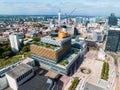 Aerial view of the library of Birmingham, Baskerville House, Centenary Square Royalty Free Stock Photo