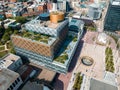 Aerial view of the library of Birmingham, Baskerville House, Centenary Square Royalty Free Stock Photo