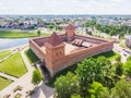 Aerial View of the Lida Castle. Belarus.