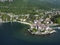 Aerial view of Lierna, a village on Lake Como Royalty Free Stock Photo