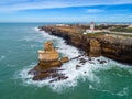 Lighthouse on Cabo Carvoeiro in Portugal Royalty Free Stock Photo