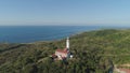 Cape Bojeador Lighthouse. Philippines, Luzon. Royalty Free Stock Photo