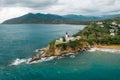 Aerial view of the Lighthouse in Maunabo, Puerto Rico