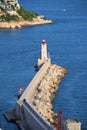 Port Lympia lighthouse, Nice, France Royalty Free Stock Photo