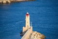 Aerial view of the lighthouse at the Port of Nice, South of France Royalty Free Stock Photo