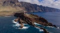Aerial view of the lighthouse Teno on The Tenerife, Canary Islands