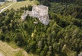 Letecký pohľad na hrad Likava. Slovenský hrad. Slovenská krajina. Cestovanie. koncepcie.