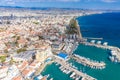 Aerial view of Limassol Marina and Old Port. Cyprus Royalty Free Stock Photo