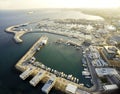 Aerial view of Limassol Old Port, Cyprus Royalty Free Stock Photo