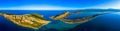 Aerial view of Limni Divari lagoon in Greece Royalty Free Stock Photo