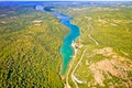 Aerial view of Limski kanal or Lim channel