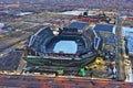 Aerial View of Lincoln Financial Field with Citizen`s Bank Park in the Background Royalty Free Stock Photo