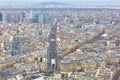 Aerial view of line 6 of Parisian metro