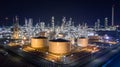 Aerial view liquid chemical tank terminal, Storage of liquid chemical and petrochemical products tank, Oil and gas storage tanks Royalty Free Stock Photo