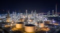 Aerial view liquid chemical tank terminal, Storage of liquid chemical and petrochemical products tank, Oil and gas storage tanks Royalty Free Stock Photo