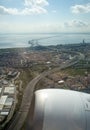 Aerial view of Lisbon - Vasco da Gama Bridge Royalty Free Stock Photo