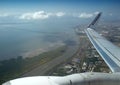 Aerial view of Lisbon - Vasco da Gama Bridge Royalty Free Stock Photo