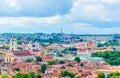 Aerial view of the lithuanian capital vilnius from the three crosses hill....IMAGE Royalty Free Stock Photo