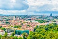 Aerial view of the lithuanian capital vilnius from the three crosses hill....IMAGE Royalty Free Stock Photo