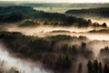 Aerial view of Lithuanian countryside