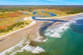 Aerial view of Little River estuary Royalty Free Stock Photo