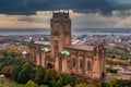 Aerial view of the Liverpool Cathedral in England Royalty Free Stock Photo