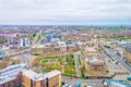 Aerial view of Liverpool including Saint George Hall, Walker art gallery and the world museum, England