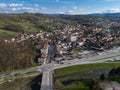 Aerial view of Ljig, Serbia Royalty Free Stock Photo